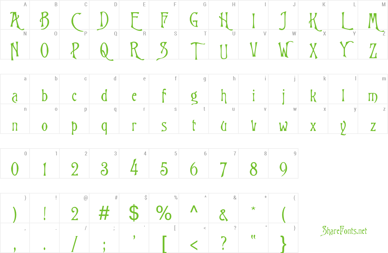 Font PS Bluegum Forest preview